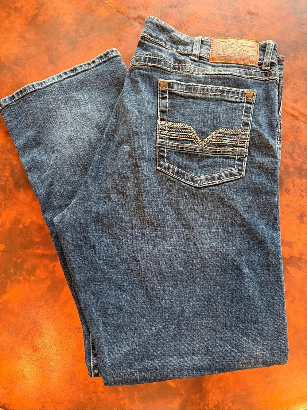 Rock 47 Denim Wrangler 42 x 32 Slim Boot